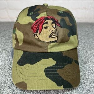 Tupac Hat Camo Adjustable Dad Hat Cap Rare One of a Kind